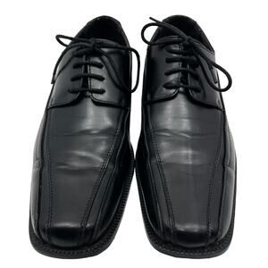 Antonio Cerrelli 5795 Black Upper Square Toe Derby Mens 10 Dress Shoes